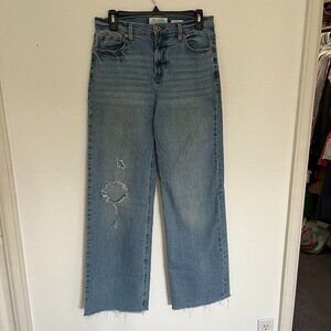 RE generation | Hi Rise Wide Leg Jeans Willow, Distressed, size 7/28
